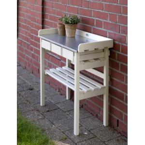 Tuinwerktafel met lades wit